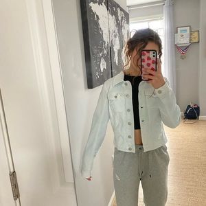white denim jacket